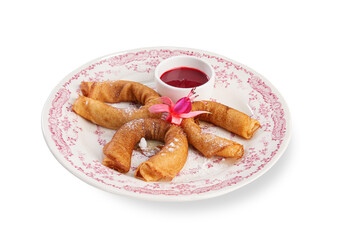 Pancake Rolls with Berry Sauce