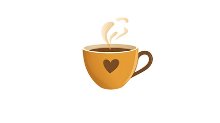 Obraz premium Warm and Cozy A Steaming Cup of Coffee with a Heart Design Perfect for Comforting Moments