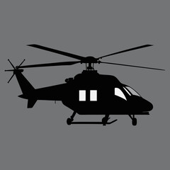 helicopter silhouette vector