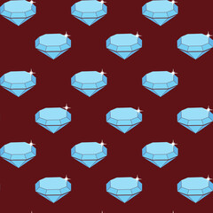 Seamless pattern with diamonds on a burgundy background. Wallpaper, fabric, wrapping paper, etc.
