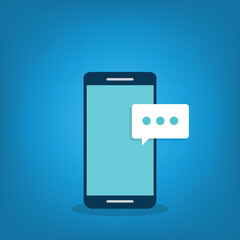 New message notification concept on smartphone. New email pop up. Incoming, open messaging. Chatting, mail, post, letter symbol, sign, emblem with new notification on phone or website