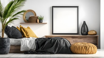 Cozy Minimalist Living Room Interior Featuring Modern Design Elements and Neutral Color Palette