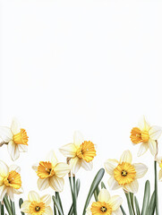 Obraz premium Watercolor of Daffodils