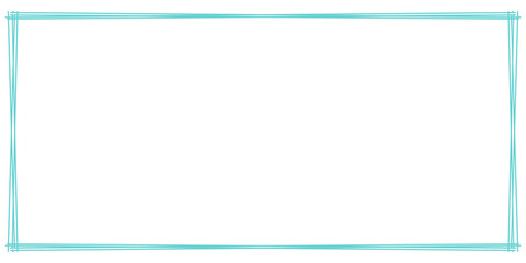Obraz premium blue square frame isolated on white transparent background 