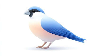 Fototapeta premium A vibrant blue and white bird with detailed feathers perfect for nature wildlife and animal