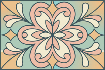 Obraz premium Colorful floral vector illustration featuring intricate patterns and harmonious shapes ideal for modern design projects