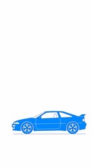 Fototapeta premium Comprehensive Side Profile Lineart Depicting the Transformation of Car Designs from Vintage Classics to Contemporary Sports Cars
