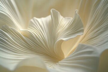 Abstract close-up view of delicate, pleated textures.