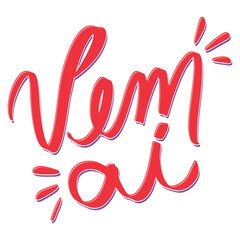 Word Vem a&iacute; decorative lettering