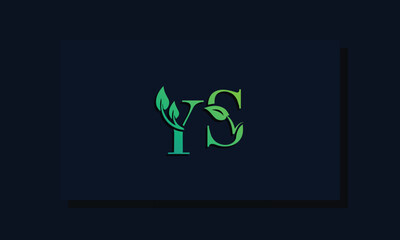 Minimal leaf style Initial YS logo