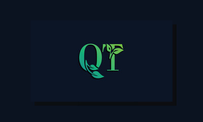 Minimal leaf style Initial QT logo