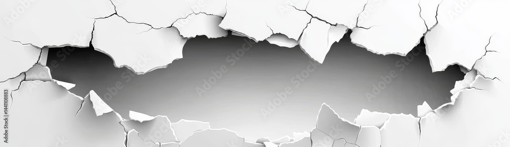 Poster modern illustrations feature flying white paper sheets, showcasing a realistic 3d effect of empty pa