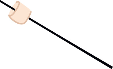 Marshmallow on Stick Cartoon