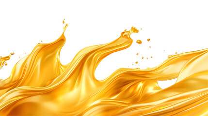 Golden Liquid Elegance: Abstract Swirls on a Dark Backdrop in High Resolution