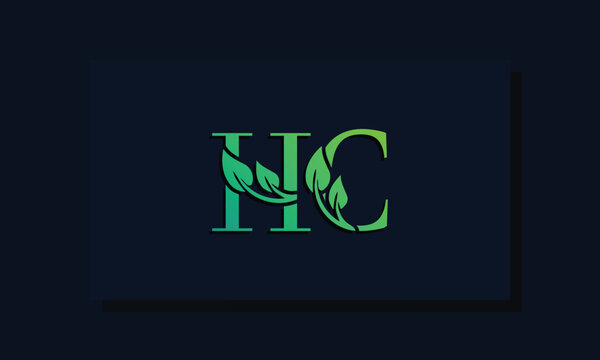Minimal leaf style Initial HC logo.