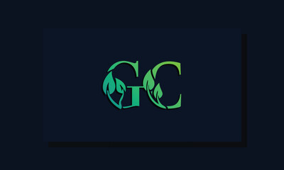 Minimal leaf style Initial GC logo.
