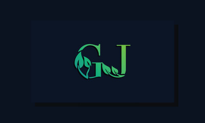 Minimal leaf style Initial GJ logo.