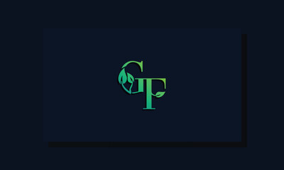 Minimal leaf style Initial GF logo.