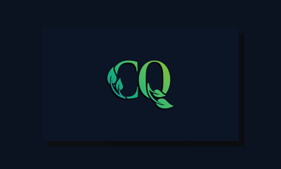 Minimal leaf style Initial CQ logo.