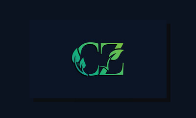 Minimal leaf style Initial CZ logo.