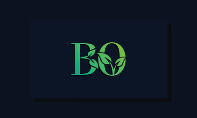 Minimal leaf style Initial BO logo.