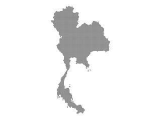 Dotted map of Thailand XL