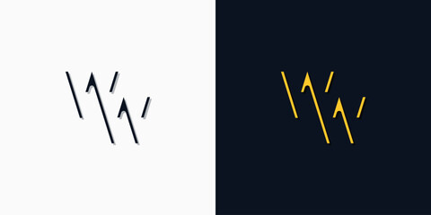 Minimalist abstract initial letters WW logo.