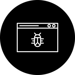 Malware  Black Circle  Icon Design