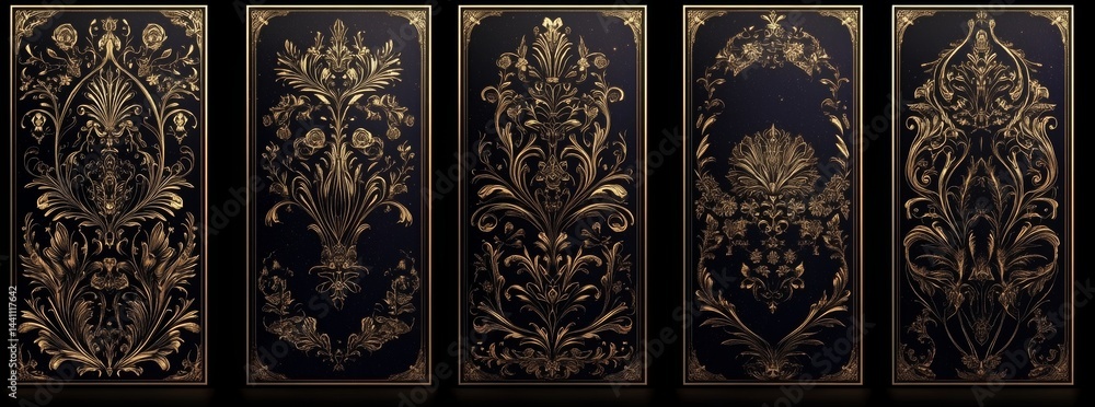 Poster a medieval fantasy-themed ui frame features a luxurious interface button with a magic islamic blue g