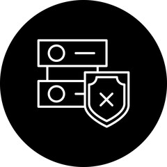 Unsecure  Black Circle  Icon Design