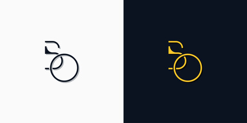 Minimalist abstract initial letters BO logo