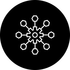 Data Connection Vector Black Circle  Icon Design