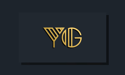 Elegant line art initial letter YG logo.