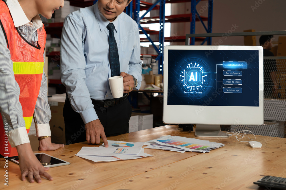Poster generative ai virtual assistant tools for prompt engineer and user for ease of engage artificial int