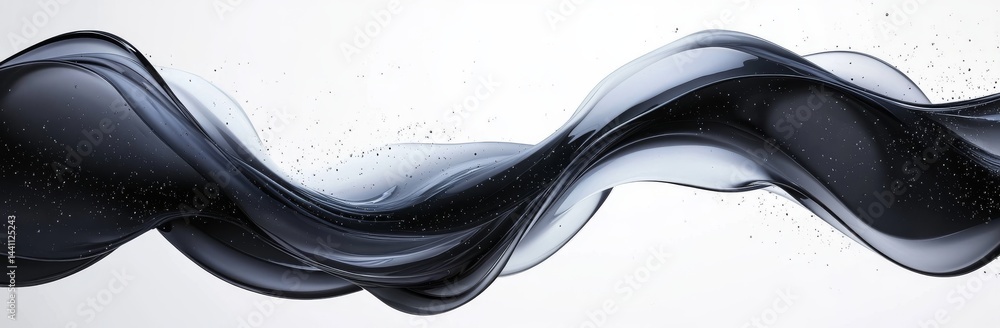 Poster an elegant metallic appearance is achieved through the combination of a silver liquid texture with s