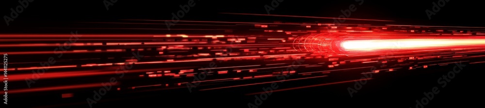 Aufkleber a transparent background provides the setting for a modern illustration of thin, horizontal red neon