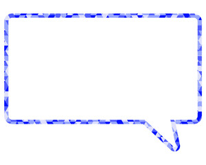 ステンドグラス風吹き出し　三角形模様　四角形