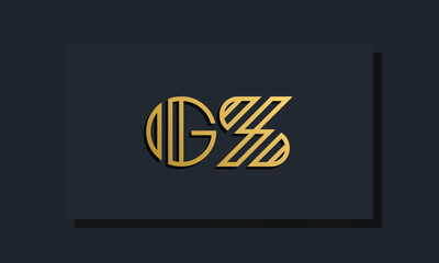 Elegant line art initial letter  GS  logo.