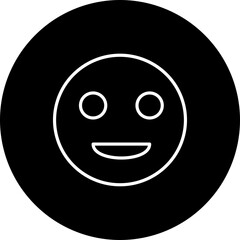 Fototapeta premium Smiling Vector Black Circle Icon Design