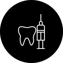 Obraz premium Anesthesia Vector Black Circle Icon Design