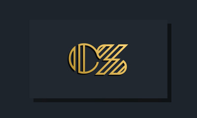 Elegant line art initial letter  CS  logo.