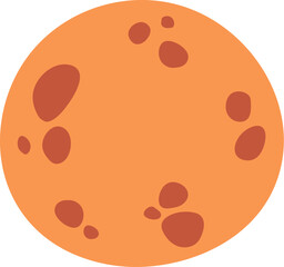 Cartoon Moon with Craters