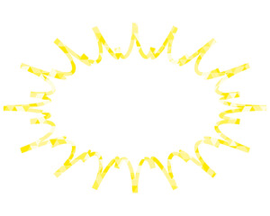 ステンドグラス風吹き出し　三角形模様　細長いギザギザした形