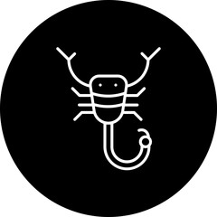 Scorpion  Vector Black Circle Icon Design