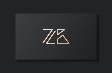 Abstract luxury initial letter ZK logo.