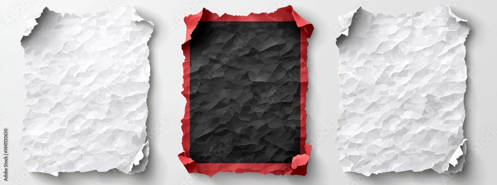 Poster modern illustration features isolated grungy poster layouts on a transparent background, showcasing 