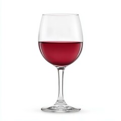 Classic wine glass stands tall, showcasing its elegant shape against a pure white backdrop, perfect for any occasion.