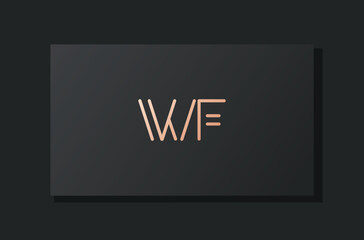 Abstract luxury initial letter WF logo.