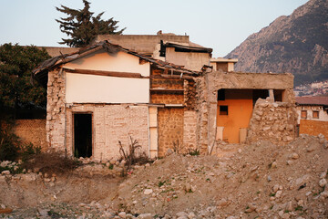 Damaged building in Antakya, Hatay after 6 February 2023 Earthquakes