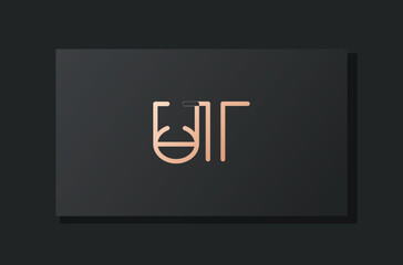 Abstract luxury initial letter UT logo.
